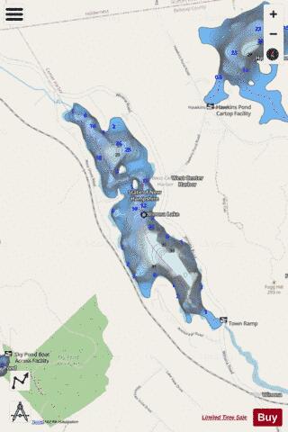 Winona Lake depth contour Map - i-Boating App - Streets