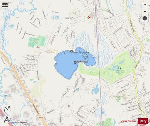 World End Pond depth contour Map - i-Boating App - Streets