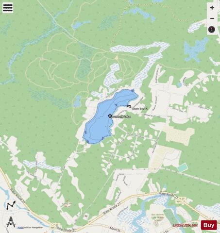 Governors Lake depth contour Map - i-Boating App - Streets