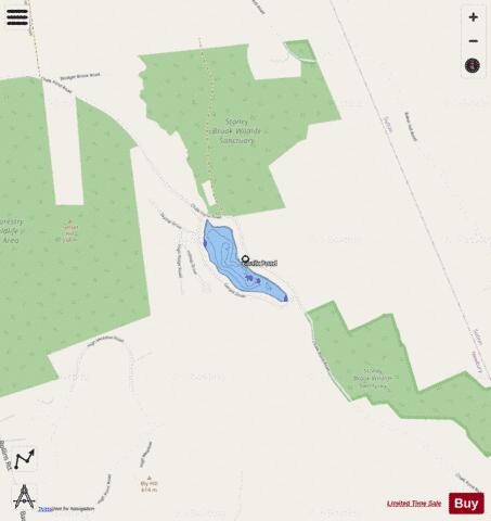 Chalk Pond depth contour Map - i-Boating App - Streets