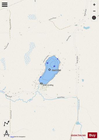 Rand Pond depth contour Map - i-Boating App - Streets