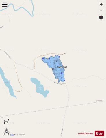 Perch Pond depth contour Map - i-Boating App - Streets