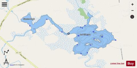 Red Hill Pond depth contour Map - i-Boating App - Streets