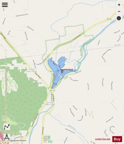 Campton Pond depth contour Map - i-Boating App - Streets