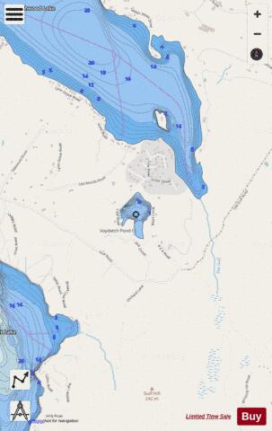 Voydatch Pond depth contour Map - i-Boating App - Streets