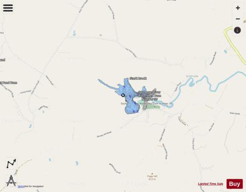Smithville Reservoir depth contour Map - i-Boating App - Streets