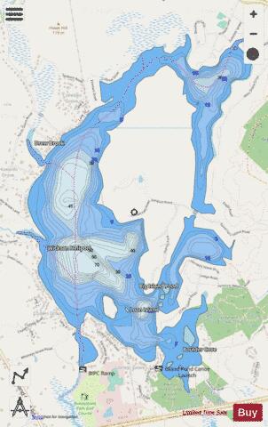 Big Island Pond depth contour Map - i-Boating App - Streets