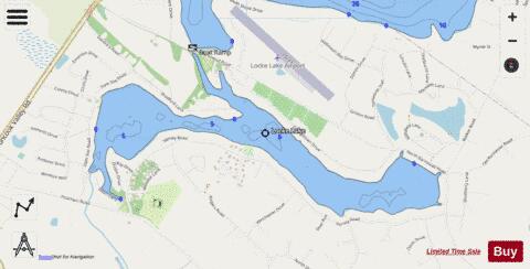 Locke Lake depth contour Map - i-Boating App - Streets