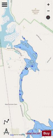 JONES DAM POND depth contour Map - i-Boating App - Streets