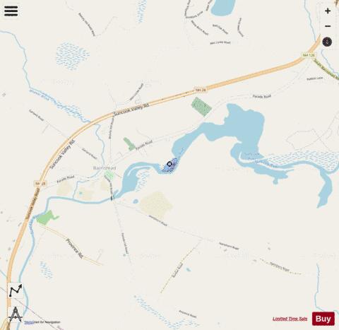 BARNSTEAD PARADE DAM POND depth contour Map - i-Boating App - Streets