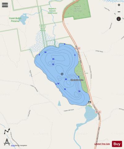 CHOCORUA LAKE depth contour Map - i-Boating App - Streets