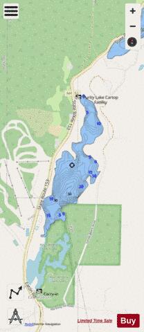 PURITY LAKE depth contour Map - i-Boating App - Streets