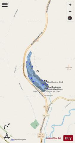 BAKER RIVER SITE 2 - HILDRETH depth contour Map - i-Boating App - Streets