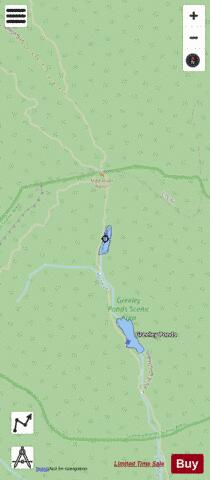 GREELEY POND, UPPER depth contour Map - i-Boating App - Streets