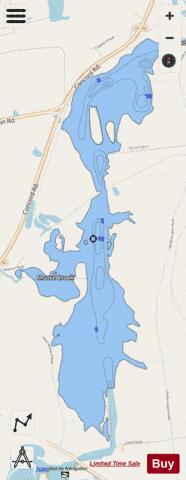 POWDER MILL POND depth contour Map - i-Boating App - Streets