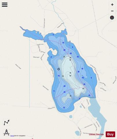 CRYSTAL LAKE depth contour Map - i-Boating App - Streets