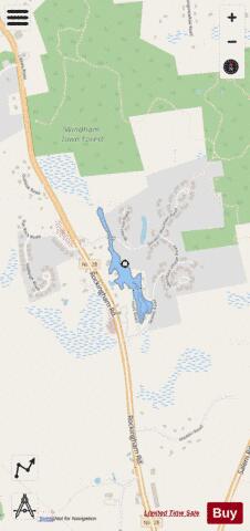 SEAVEY POND depth contour Map - i-Boating App - Streets