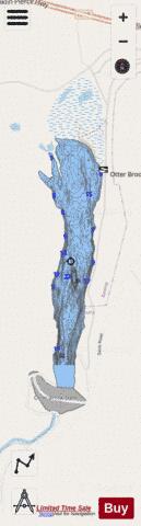 Otter Brook Lake depth contour Map - i-Boating App - Streets