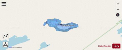 Beaverdam Pond depth contour Map - i-Boating App - Streets