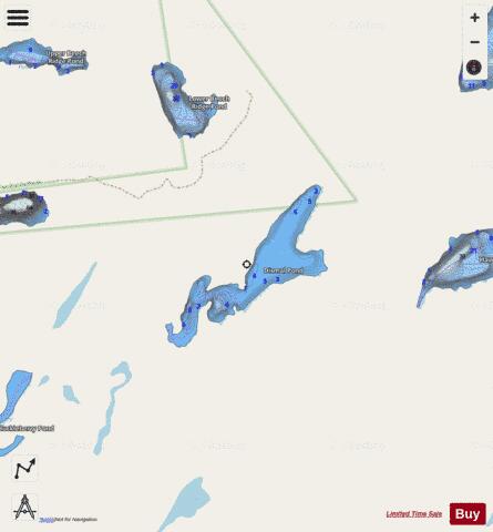 Dismal Pond depth contour Map - i-Boating App - Streets
