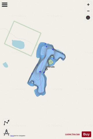Ferris Lake depth contour Map - i-Boating App - Streets