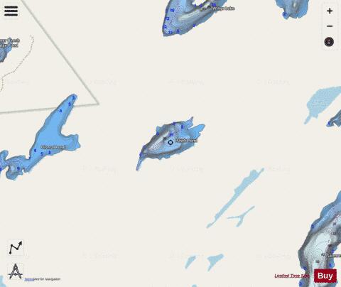 Hawk Pond depth contour Map - i-Boating App - Streets