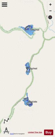 Hog Pond depth contour Map - i-Boating App - Streets