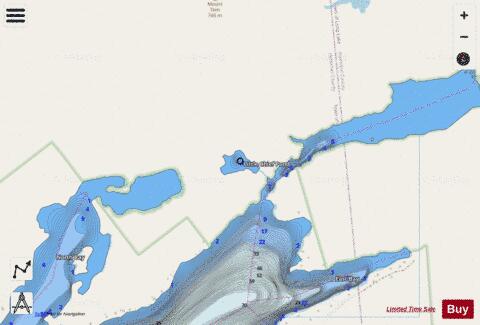 Little Chief Pond depth contour Map - i-Boating App - Streets