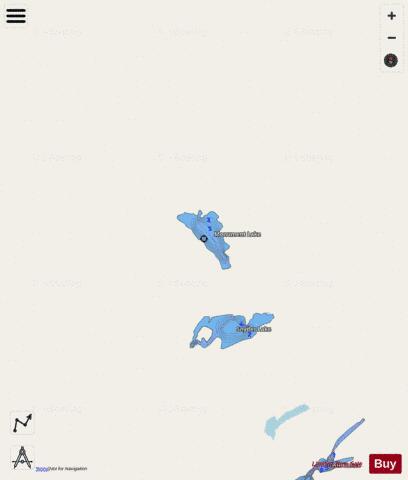 Monument Lake depth contour Map - i-Boating App - Streets
