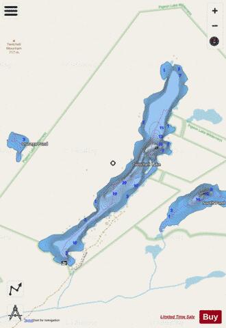 Twitchell Lake depth contour Map - i-Boating App - Streets