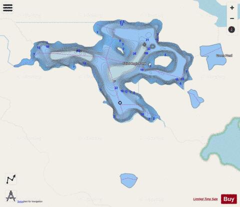 St Regis Pond depth contour Map - i-Boating App - Streets