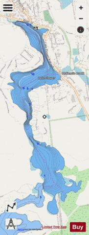 Lake Flower depth contour Map - i-Boating App - Streets