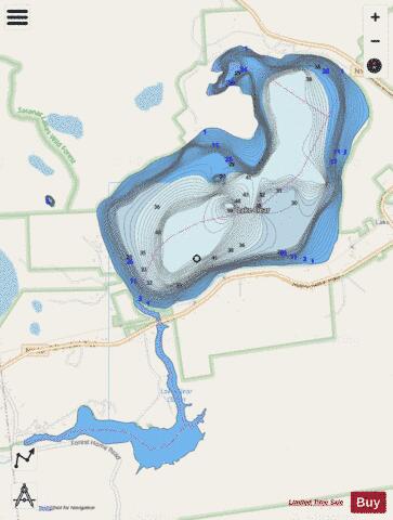 Lake Clear depth contour Map - i-Boating App - Streets