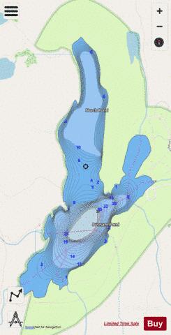 Putnam Pond depth contour Map - i-Boating App - Streets