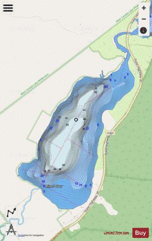Lewey Lake depth contour Map - i-Boating App - Streets