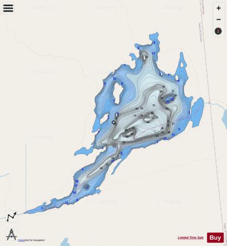 Pharaoh Lake depth contour Map - i-Boating App - Streets