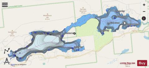 Paradox Lake depth contour Map - i-Boating App - Streets