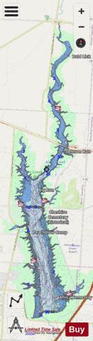 Alum Creek depth contour Map - i-Boating App - Streets