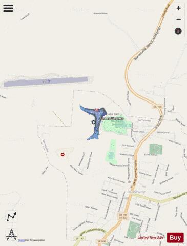 Barnsville4 depth contour Map - i-Boating App - Streets