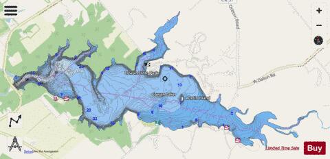 Cowan depth contour Map - i-Boating App - Streets