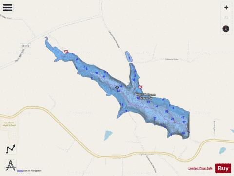 Highlandtown depth contour Map - i-Boating App - Streets
