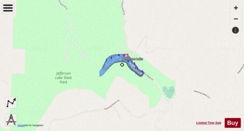 Jefferson depth contour Map - i-Boating App - Streets