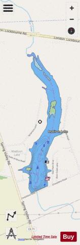 Madison depth contour Map - i-Boating App - Streets