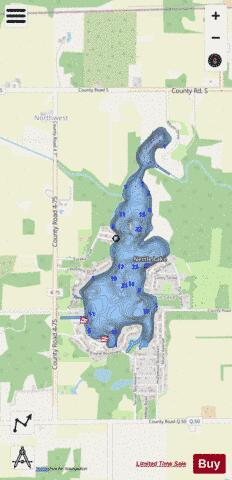 Nettle depth contour Map - i-Boating App - Streets
