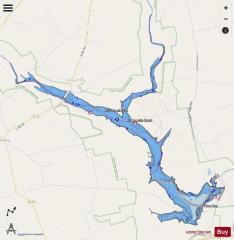 Paint Creek depth contour Map - i-Boating App - Streets