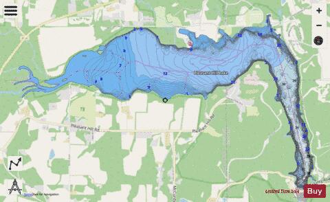 Pleasant Hill depth contour Map - i-Boating App - Streets