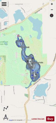 Punderson depth contour Map - i-Boating App - Streets
