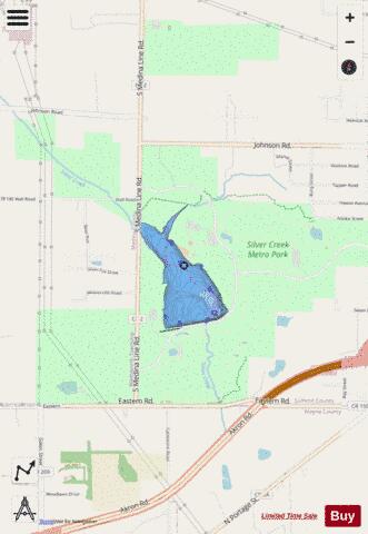 Silver Creek depth contour Map - i-Boating App - Streets