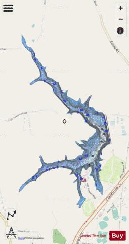 Snowden depth contour Map - i-Boating App - Streets