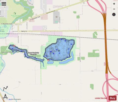 Upper Sandusky 2 depth contour Map - i-Boating App - Streets